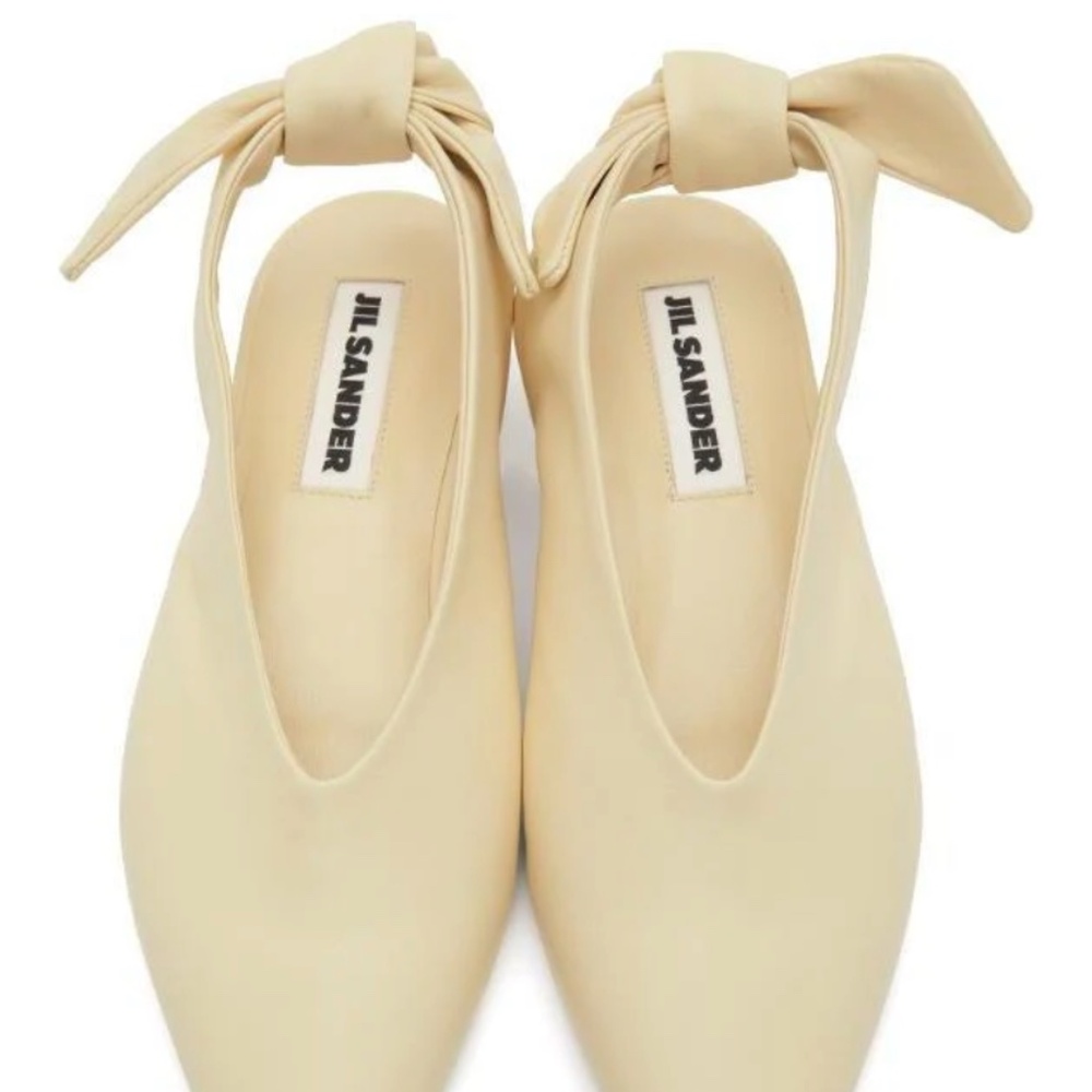 NEW IN BOX: JIL SANDER Off-White Knot Ballerina Flats